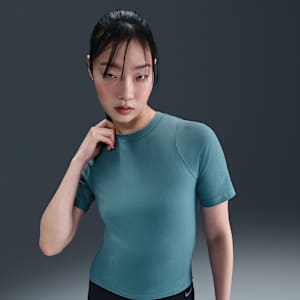 Nike Zenvy Rib Women's Dri-FIT Short-Sleeve Top