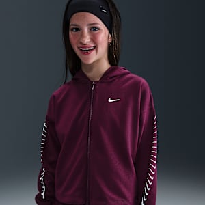 Sudadera con gorro de tejido Fleece Dri-FIT para niña Nike Sportswear