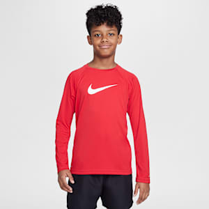Playera de manga larga Dri-FIT UV para niño talla grande Nike Swim Hydroguard Essential