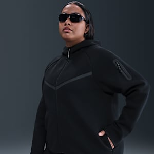 Damska bluza z kapturem i zamkiem na całej długości Nike Sportswear Tech Fleece Windrunner (duże rozmiary)