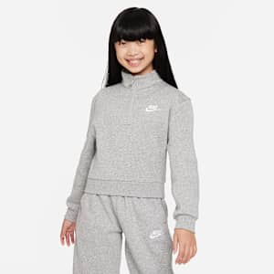 Nike Sportswear Club Fleece Big Kids' (Girls') 1/2-Zip Long-Sleeve Top