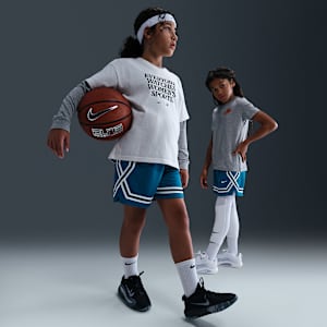 Shorts de básquetbol Dri-FIT de 13 cm para niños talla grande Nike Crossover