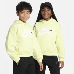 Nike SB Icon Fleece EasyOn Older Kids' Oversized Pullover Hoodie