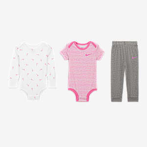 Nike Baby Essentials Baby 3-Piece Bodysuits and Pants Set