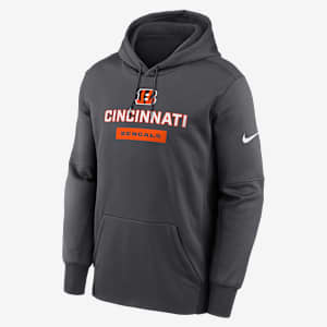 Sudadera con gorro sin cierre de la NFL Nike Therma para hombre Cincinnati Bengals Toss Sweep