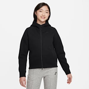 Sudadera con gorro de cierre completo para niñas talla grande Nike Sportswear Tech Fleece
