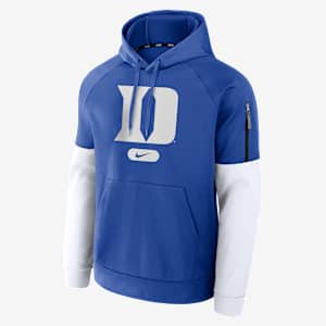 Sudadera con gorro sin cierre universitaria Nike Therma para hombre Duke Blue Devils Fitness