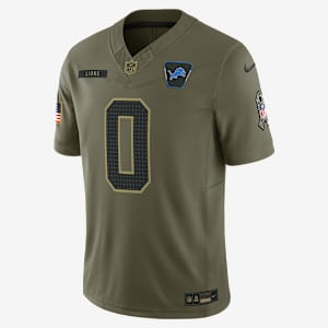 Jersey Nike Dri-FIT de la NFL Limited para hombre Jahmyr Gibbs Detroit Lions Salute to Service