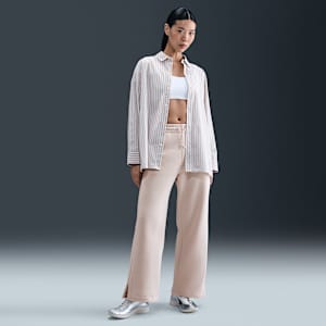 กางเกงขายาวทรงขากว้างเอวสูงผู้หญิง Nike Sportswear Phoenix Fleece