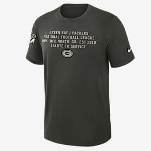 Green Bay Packers Salute to Service Slub Men's Nike Dri-FIT NFL T-Shirt