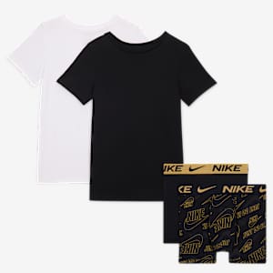 Conjunto de 4 piezas de ropa interior y playeras interiores para niños talla grande Nike