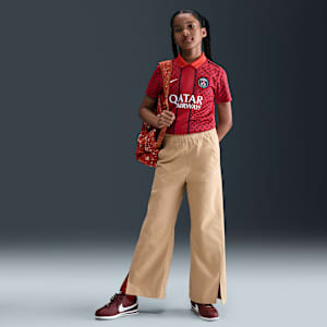 Nike Sportswear Dokuma Geniş Paçalı Genç Çocuk (Kız) Eşofman Altı