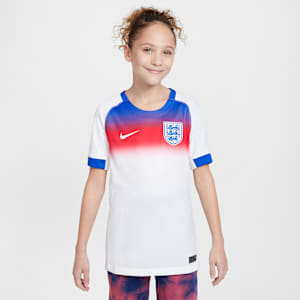 Maglia da calcio replica Nike Dri-FIT Inghilterra 2025 Stadium (squadra femminile) per ragazzo/a – Home