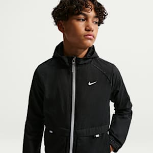 Vevd Nike Sportswear City Utility-jakke med hel glidelås til store barn