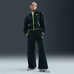 Pants de tiro medio y pierna amplia cómodos para mujer Nike Sportswear Club Fleece