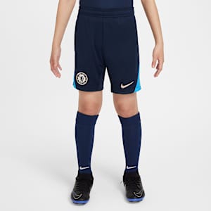 Maskinstrikkede Chelsea FC Strike Nike Dri-FIT-fodboldshorts til større børn
