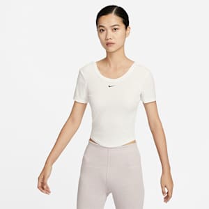 Nike Sportswear Chill Knit Women's Tight Scoop-Back Short-Sleeve Mini-Rib Top