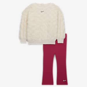 Nike Cozy zweiteiliges Set, Leggings mit ausgestelltem Bein (Babys, 12–24 M)