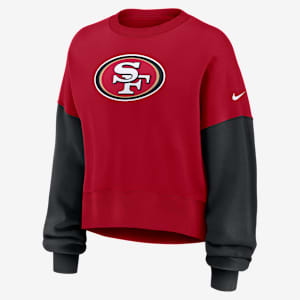 Sudadera de cuello redondo sin cierre Nike de la NFL para mujer San Francisco 49ers