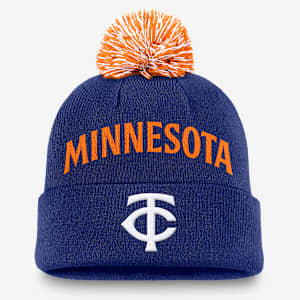 Gorro Nike de la MLB con dobladillo y pompón para hombre Minnesota Twins Peak