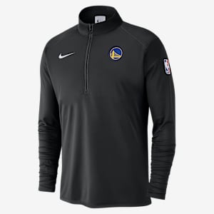 Playera de manga larga Nike de la NBA de medio cierre para hombre Golden State Warriors