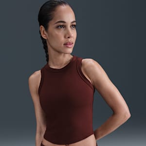 Camiseta de tirantes Dri-FIT cropped para mujer Nike One Fitted