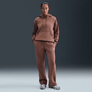 Pants de tiro medio con dobladillo abierto para mujer Nike Sportswear Phoenix Fleece