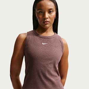 Playera de tirantes de tela de canalé ajustada para mujer Nike Sportswear