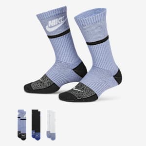 Nike Everyday 兒童緩震中筒襪 (3 雙)