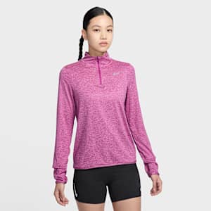 나이키 드라이 핏 스위프트 엘리먼트 UV 여성 쿼터집 러닝 탑