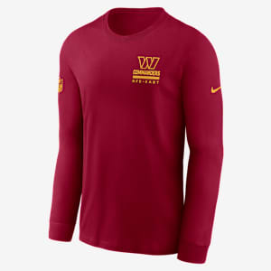 Washington Commanders Sideline Team Issue Men's Nike Dri-FIT NFL Long-Sleeve T-Shirt