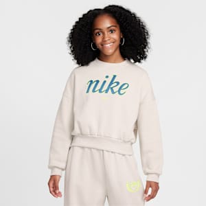 Nike Sportswear Club Fleece Girls' Boxy Crew-Neck Sweatshirt