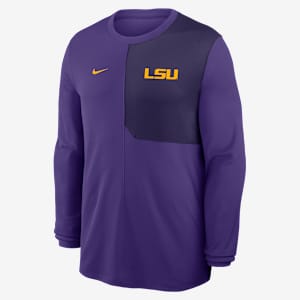 LSU Sideline Coach Men's Nike Dri-FIT College Long-Sleeve Top