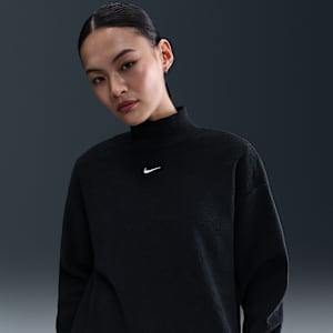 ナイキ スポーツウェア フェニックス プラッシュ ウィメンズ コージー フリース オーバーサイズド モックネック トップ