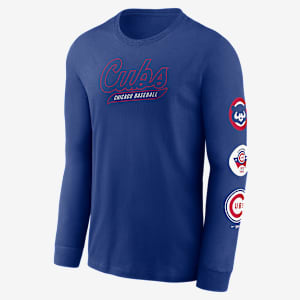 Chicago Cubs Cooperstown Knockout Men's Nike MLB Long-Sleeve T-Shirt