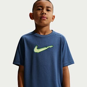 Playera de entrenamiento de manga corta Dri-FIT para niño talla grande Nike Multi