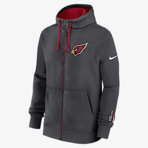 Arizona Cardinals Playbook Page Club Men's Nike NFL Full-Zip Hoodie