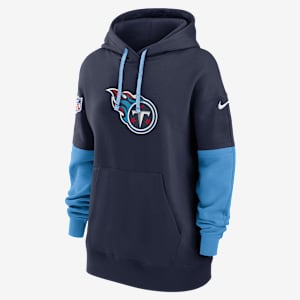 Sudadera con gorro sin cierre Nike de la NFL para mujer Tennessee Titans Sideline Essential