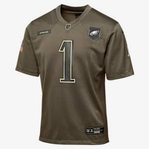 Jalen Hurts Philadelphia Eagles Salute to Service Big Kids’ Nike NFL Game Jersey