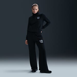 Pants estampados de tiro medio y pierna amplia para mujer Nike Sportswear Club Fleece