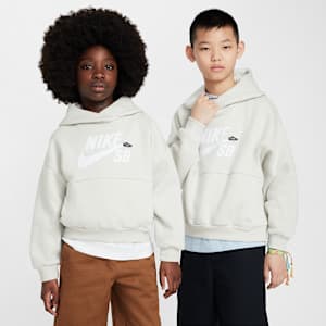 Nike SB Icon Fleece EasyOn Older Kids' Oversized Pullover Hoodie