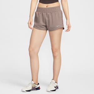 กางเกงขาสั้นเอวปานกลาง 3 นิ้วมีซับในผู้หญิง Nike Dri-FIT One