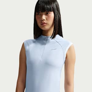 Playera sin mangas Nike Sportswear ajustada con cierre de 1/4 para mujer