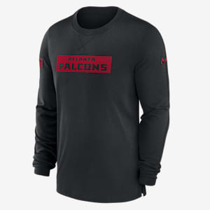 Playera de manga larga Nike Dri-FIT para hombre Atlanta Falcons Sideline Player Team Issue
