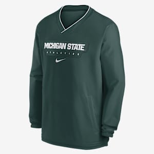 Michigan State Spartans Sideline Rompevientos de manga larga universitario Nike para hombre