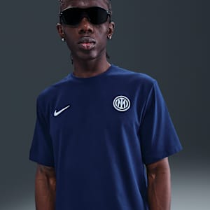 Męska koszulka piłkarska z krótkim rękawem Nike Dri-FIT Inter Mediolan Primary