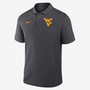 Polo universitario Nike Dri-FIT para hombre West Virginia Primetime Victory Primary Logo