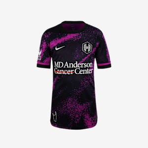 Jersey Nike Dri-FIT de la NWSL tipo réplica para niños talla grande Houston Dash visitante 2025 Stadium