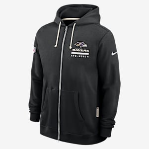 Sudadera con gorro Nike Dri-FIT de la NFL de cierre completo para hombre Baltimore Ravens Utility Player Sideline