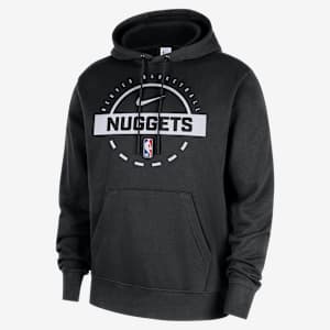 Sudadera de entrenamiento con gorro sin cierre Nike de la NBA para hombre Denver Nuggets Club